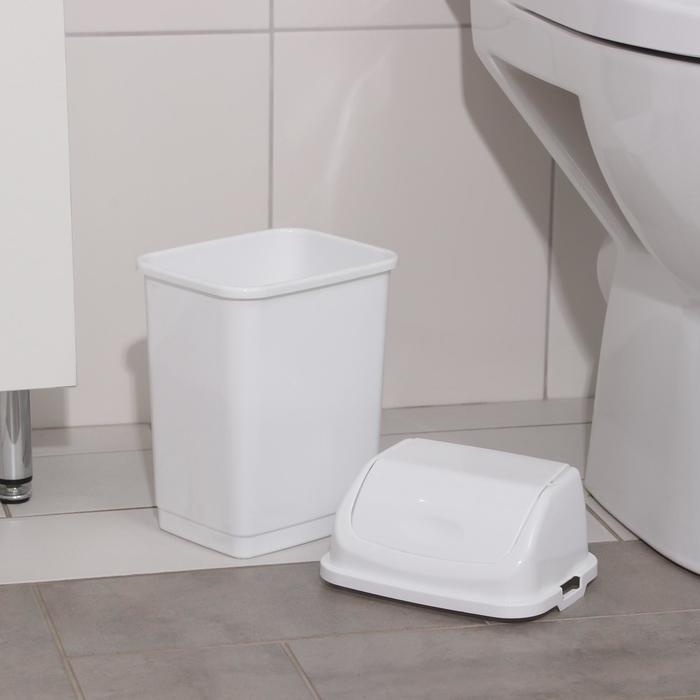 Контейнер для мусора «Камелия», 4 л, белый