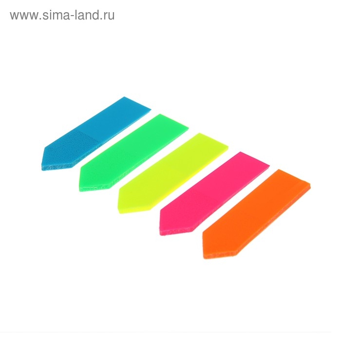 Закладки с клеевым краем Lamark Neon, пластиковые, 12 x 42 мм, 5 цветов по 25 листов,  Закладки с клеевым краем Lamark Neon, пластиковые, 12 x 42 мм, 5 цветов по 25 листов, "Стрелки"