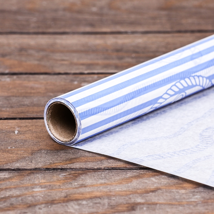 Бумага силиконизированная  Бумага силиконизированная " Веревки голубые" 0,38 х 5м