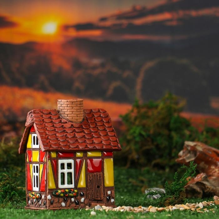 Аромалампа Домик «Лайма», ручная работа, микс, 12 см Аромалампа Домик «Лайма», ручная работа, микс, 12 см