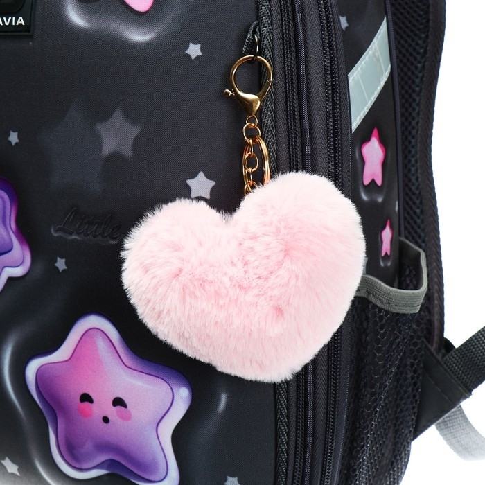 Рюкзак каркасный школьный 38 х 30 х 16 см, эргономичная спинка, Stavia Рюкзак каркасный школьный 38 х 30 х 16 см, эргономичная спинка, Stavia "Звёздочки", серый