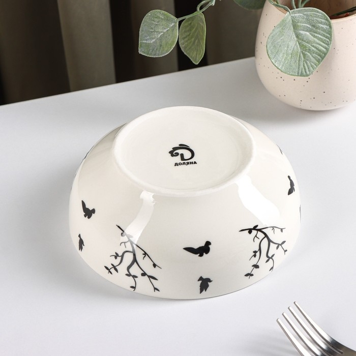 Салатник Доляна «Весенний вечер», 600 мл, d=15,5 см, цвет белый Салатник Доляна «Весенний вечер», 600 мл, d=15,5 см, цвет белый