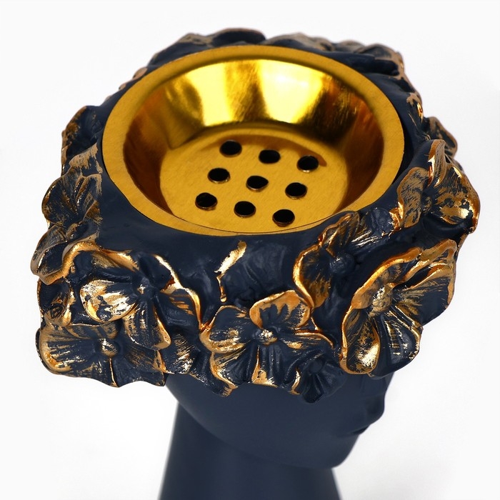 Подсвечник полистоун «Девушка с венком» 9,5 х 9,5 х 14 см МИКС