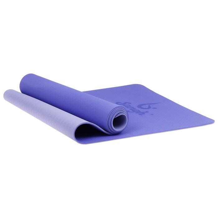 Коврик для йоги Sangh, 183×61×0,6 см, цвет сиреневый Коврик для йоги Sangh, 183×61×0,6 см, цвет сиреневый