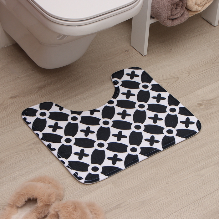 Коврик для ванной Этель Коврик для ванной Этель "Узор", 50х40 см, велюр