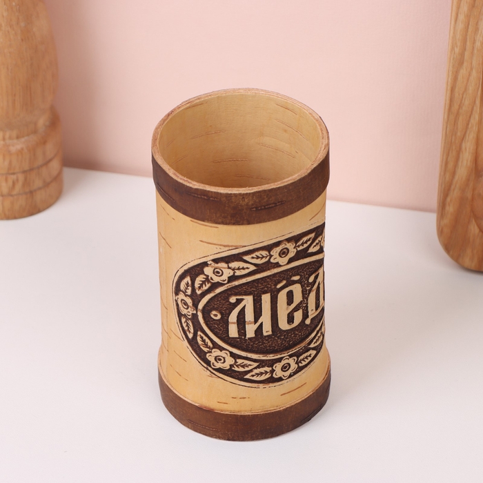 Туес &laquo;Мёд&raquo;,  6&times;6&times;15 см, береста