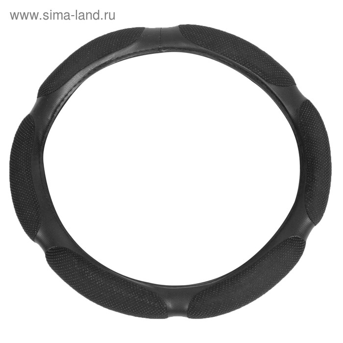 Оплетка на руль TORSO, анатомическая, велюр 6 подушек, размер 38 см, черный Оплетка на руль TORSO, анатомическая, велюр 6 подушек, размер 38 см, черный