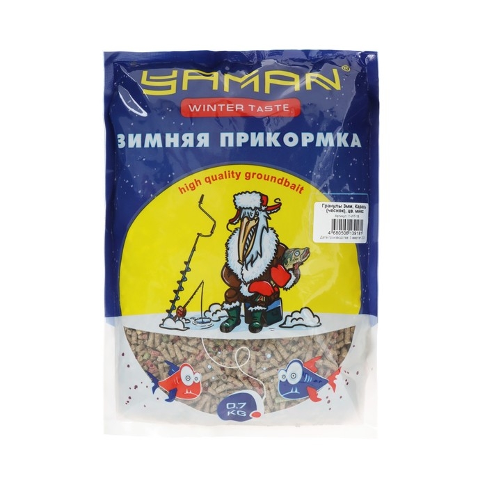 Прикормка Yaman Winter Taste гранулы 3 мм, Карась, зимняя, чеснок, МИКС, 700 г Прикормка Yaman Winter Taste гранулы 3 мм, Карась, зимняя, чеснок, МИКС, 700 г
