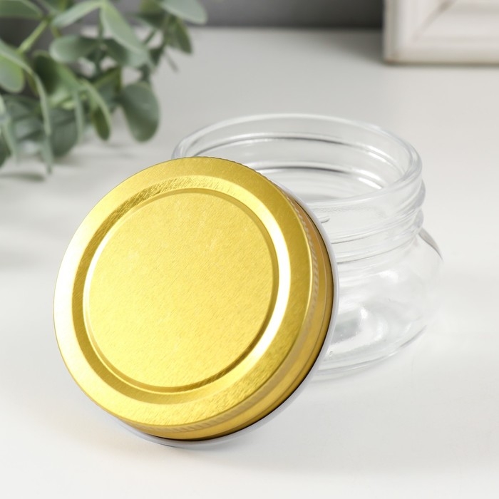 Банка для свечей стекло с крышкой Банка для свечей стекло с крышкой "Мини" прозрачная 100 мл 7х7х5 см