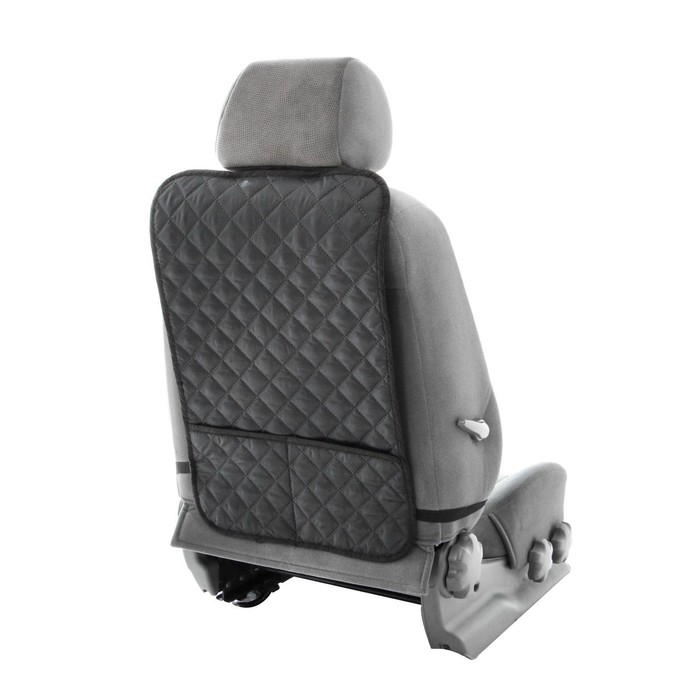 Накидка-незапинайка на спинку сиденья Cartage, оксфорд, два кармана, 60 х 40 см, черный Накидка-незапинайка на спинку сиденья Cartage, оксфорд, два кармана, 60 х 40 см, черный