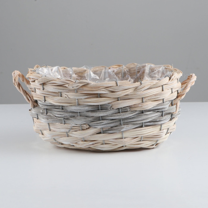 Набор корзин из 2 шт, 33x26xH17 см, 26x19xH14 см, тополь Набор корзин из 2 шт, 33x26xH17 см, 26x19xH14 см, тополь