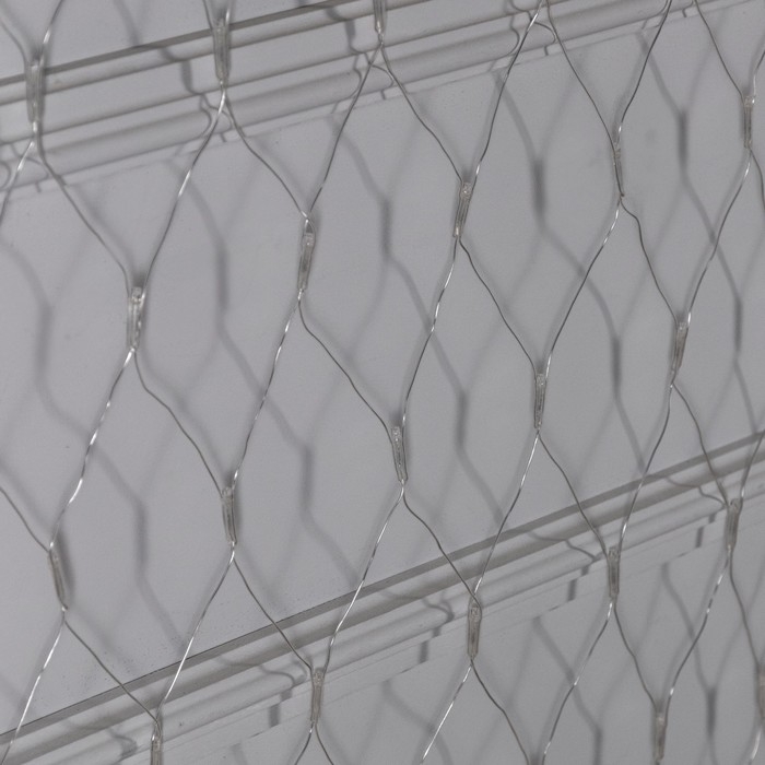 Гирлянда «Сеть-ёлка» 2 × 2 м, IP20, тёмная нить, 152 LED, свечение тёплое белое, 8 режимов, 220 В