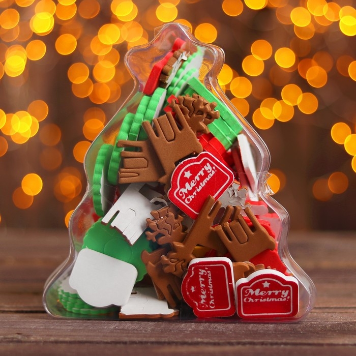 Декор для творчества на клеевой основе «Новогодняя феерия», набор 90 шт., МИКС Декор для творчества на клеевой основе «Новогодняя феерия», набор 90 шт., МИКС