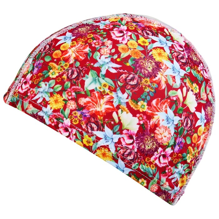 Шапочка для плавания взрослая ONLYTOP, тканевая, обхват 48 см, цвета МИКС Шапочка для плавания взрослая ONLYTOP, тканевая, обхват 48 см, цвета МИКС