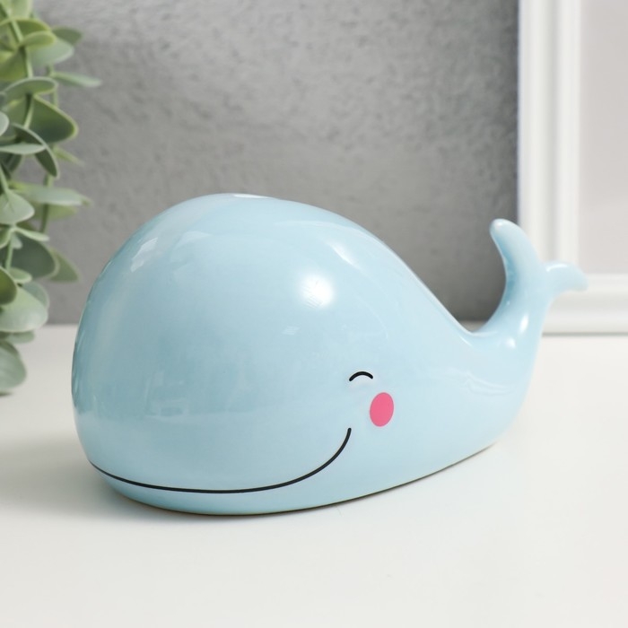 Копилка керамика Копилка керамика "Голубой китёнок" 16,7х9,9х9,1 см