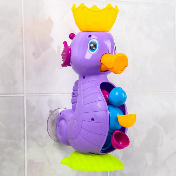 Набор игрушек для ванны «Мельница. Морской конёк», на присоске, стаканчик, Крошка Я Набор игрушек для ванны «Мельница. Морской конёк», на присоске, стаканчик, Крошка Я