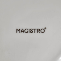 Блюдо фарфоровое с соусником Magistro «Бланш», соусник 60 мл, 18,5×17,5×4 см, цвет белый