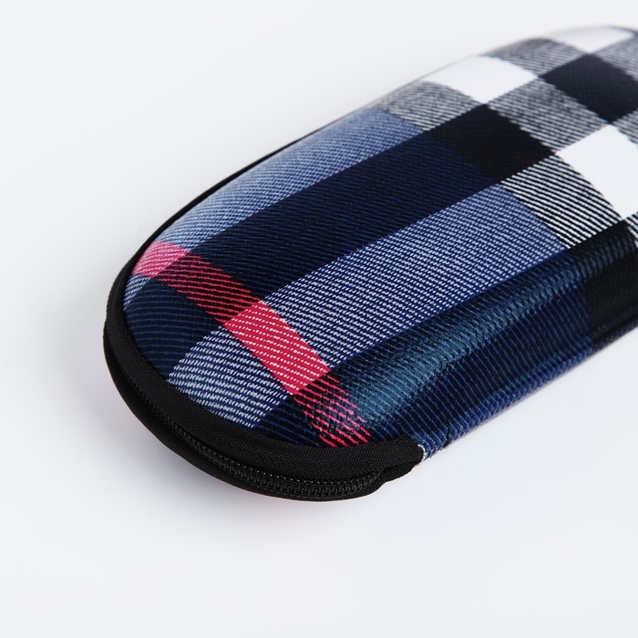 Футляр для очков на молнии, длина 17 см, цвет синий Футляр для очков на молнии, длина 17 см, цвет синий