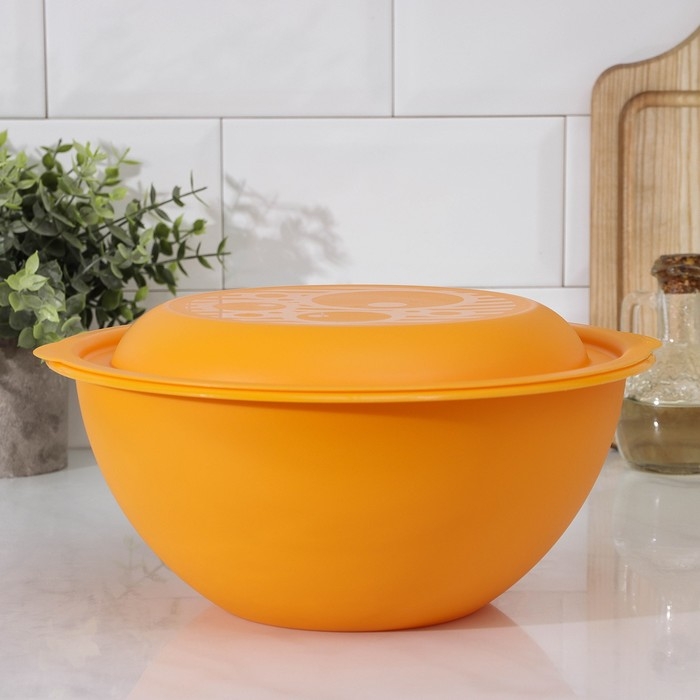 Миска салатница Martika, 3 л, с крышкой, цвет МИКС Миска салатница Martika, 3 л, с крышкой, цвет МИКС