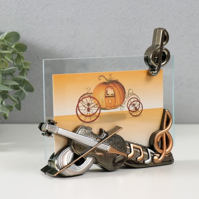 Фоторамка пластик 10х15 см "Скрипка" 13,2х15х3,5 см