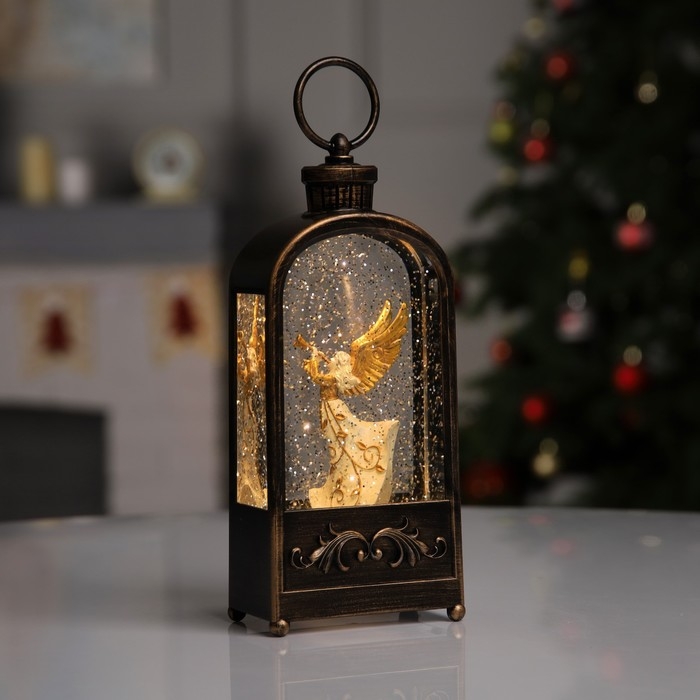 Светодиодная фигура «Фонарь с ангелом» 10.2 × 23 × 5.8 см, пластик, батарейки ААх3 (не в комплекте), USB, свечение тёплое белое Светодиодная фигура «Фонарь с ангелом» 10.2 × 23 × 5.8 см, пластик, батарейки ААх3 (не в комплекте), USB, свечение тёплое белое