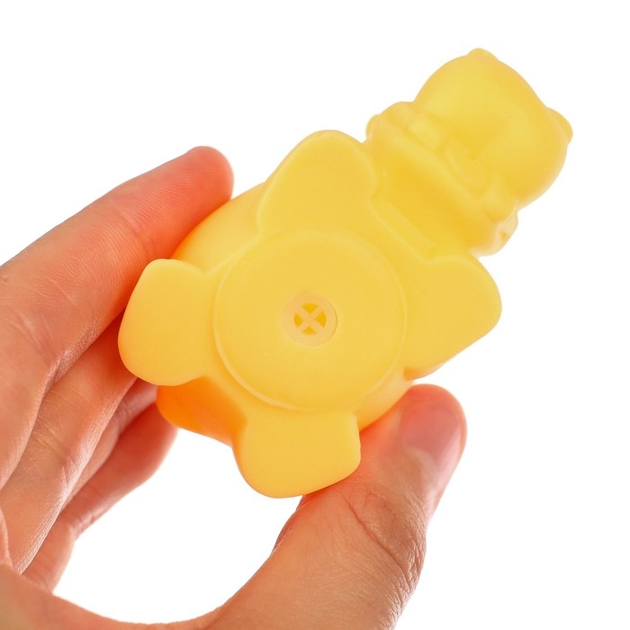 Набор резиновых игрушек для ванны &laquo;Мыльница: Бегемотики&raquo;, 12 см, 4 шт, с пищалкой, Крошка Я