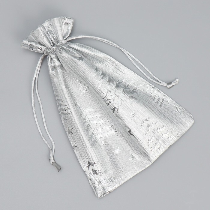 Мешочек подарочный парча «Новогодний лес», 16 х 24 см, Новый год Мешочек подарочный парча «Новогодний лес», 16 х 24 см, Новый год