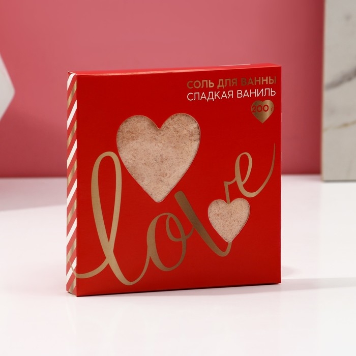 Соль для ванны Love, 200 г, аромат сладкой ванили, ЧИСТОЕ СЧАСТЬЕ Соль для ванны Love, 200 г, аромат сладкой ванили, ЧИСТОЕ СЧАСТЬЕ