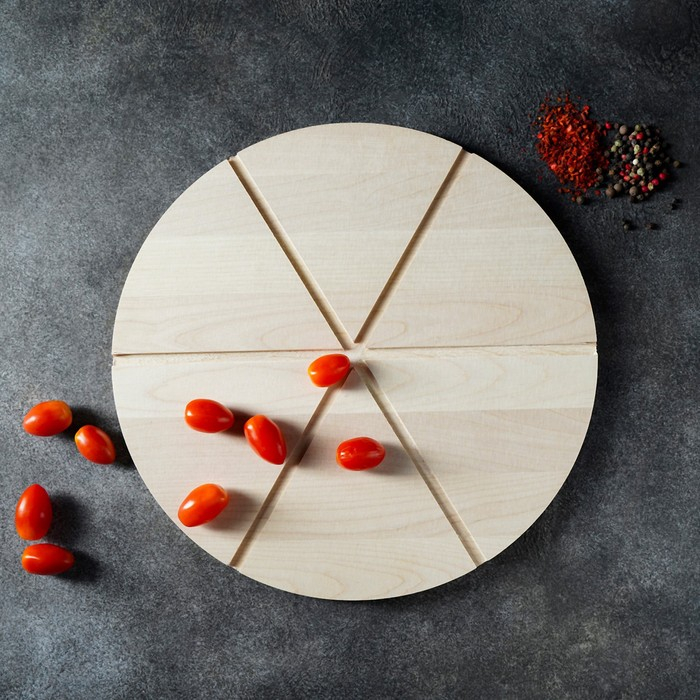 Доска для пиццы Adelica «Итальяно», 6 кусков, d=32 см, толщина 1,8 см, берёза Доска для пиццы Adelica «Итальяно», 6 кусков, d=32 см, толщина 1,8 см, берёза