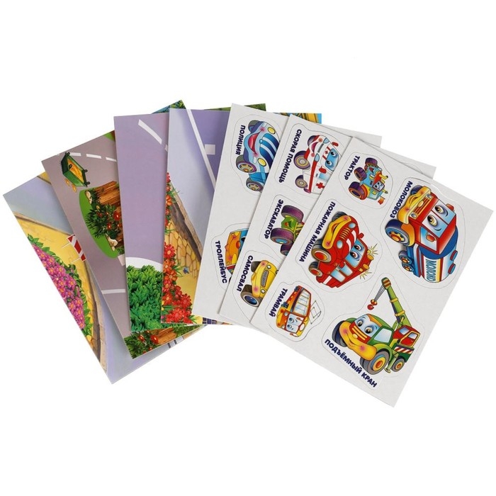 Развивающая игра с липучками «Машинки», 3+ Развивающая игра с липучками «Машинки», 3+