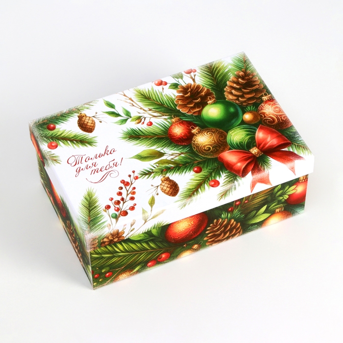 Набор подарочных новогодних коробок 10 в 1 Набор подарочных новогодних коробок 10 в 1 "Ёлочные игрушки", 32,5 х 20 х 12,5 - 12 х 7 х 4 см. Новый год