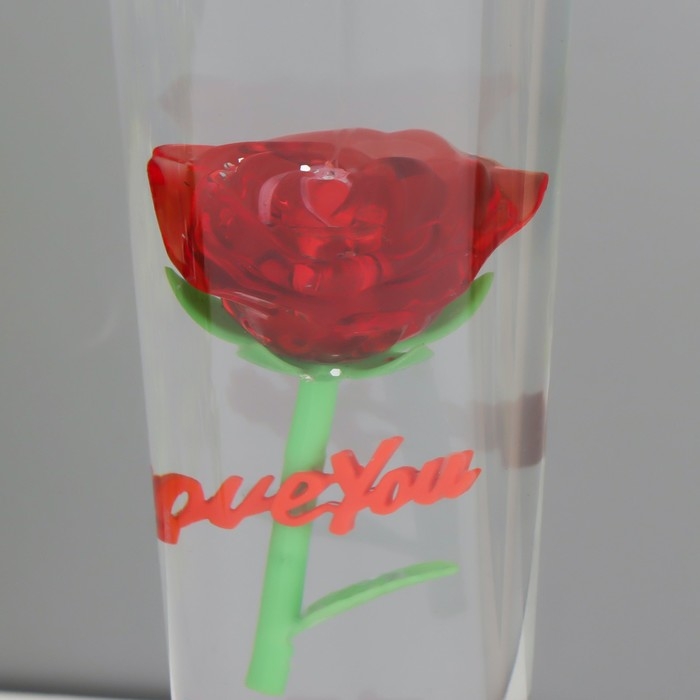 Лава-лампа Лава-лампа "Роза" LED от батареек 3хАА USB красный 7,5х6,5х25см