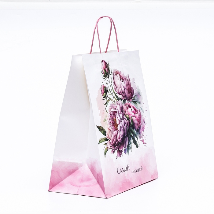 Пакет крафт Пакет крафт "Самой нежной" 32 х 19,5 х 37 см