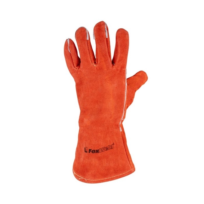 Краги спилковые FoxWeld Мастер с печатью, термостойкие, кевларовые нити, 36х13 см, 0.4 кг Краги спилковые FoxWeld Мастер с печатью, термостойкие, кевларовые нити, 36х13 см, 0.4 кг