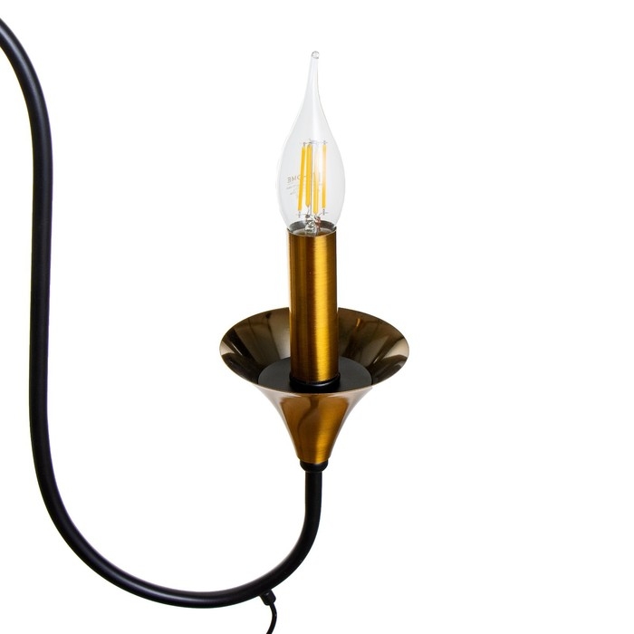 Люстра Люстра "Элимин" 5хЕ14 40Вт черно-золотой 56х75х56 см BayerLux