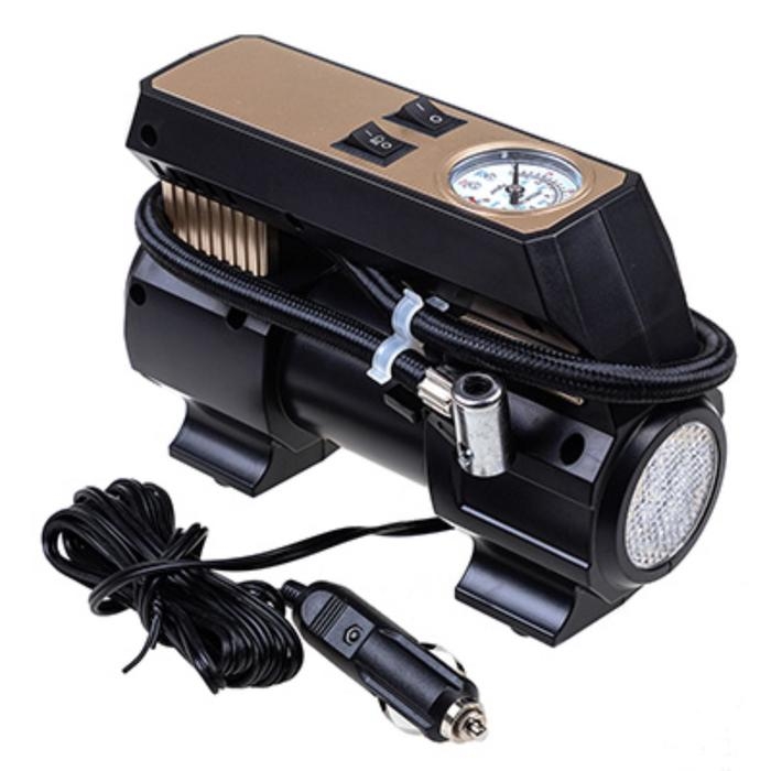 Компрессор автомобильный, пластиковый, 20 л/мин, SKYWAY, Компрессор автомобильный, пластиковый, 20 л/мин, SKYWAY, "АТЛАНТ-05", 7АТМ с фонарем, S02002005