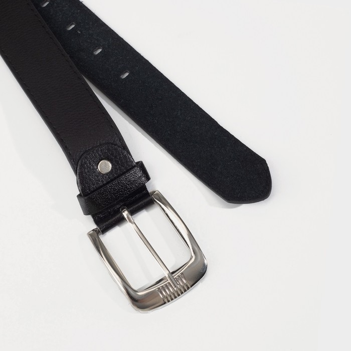 Ремень мужской, ширина 3,6 см, винт, пряжка металл, цвет чёрный Ремень мужской, ширина 3,6 см, винт, пряжка металл, цвет чёрный