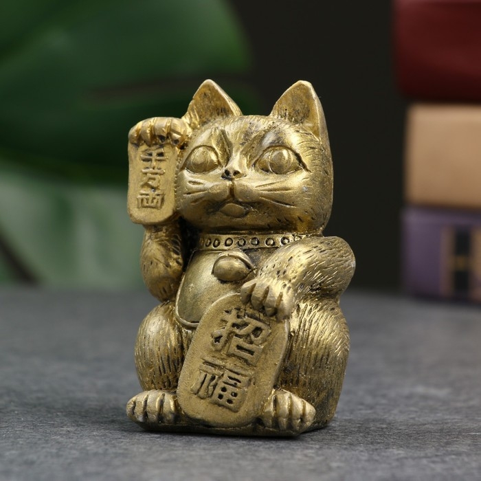 Фигура  Фигура "Котик денежный" золото, 8х5х5см