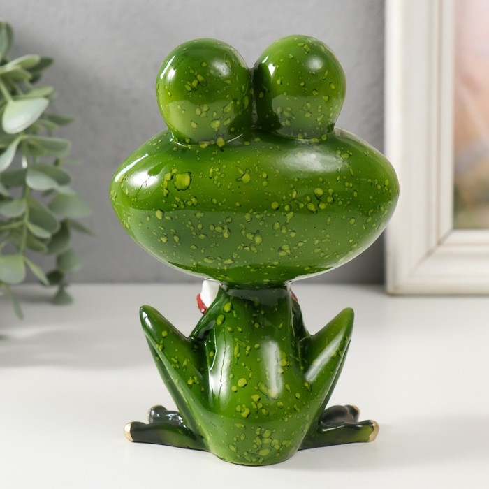 Сувенир полистоун лак Сувенир полистоун лак "Лягушонок с книжкой" 10х7х15 см