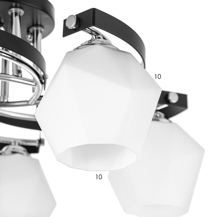 Люстра Люстра "Версалия" 5xЕ27 40Вт черно-хромовый 60х60х26 см BayerLux