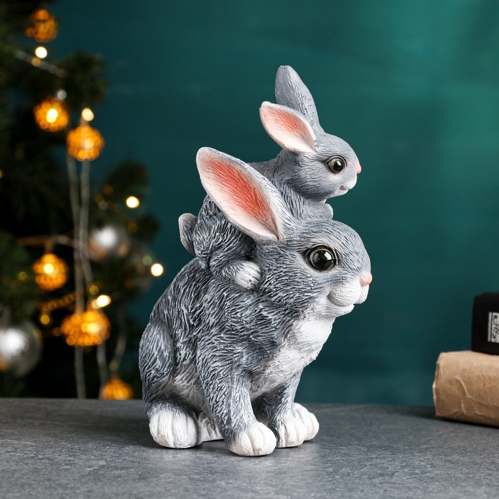 Садовая фигура  Садовая фигура "Зайчата" 20х18см