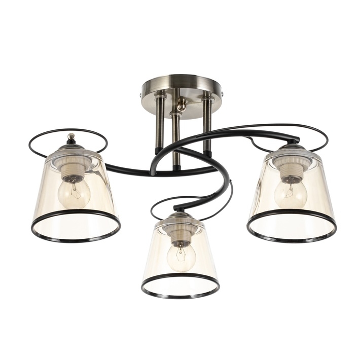 Люстра Люстра "Каэль" 3хЕ27 40Вт черно-бронзовый 44х44х17,5 см