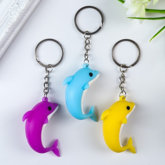 Брелок резина Брелок резина "Дельфин" МИКС 5,5х4х3,5 см