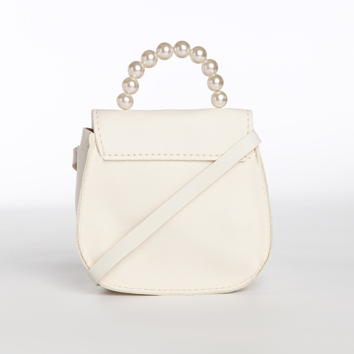 Сумка детская для девочки на магните, цвет молочный