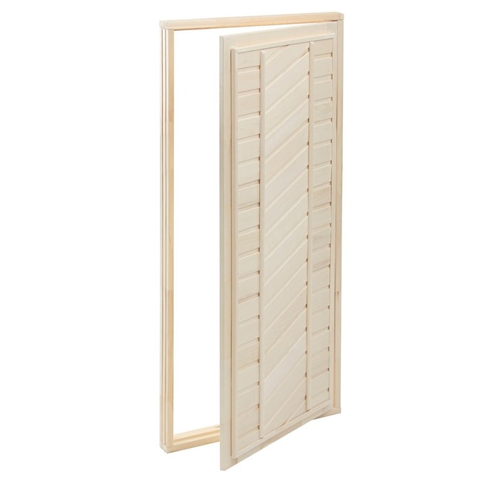 Дверь для бани и сауны, размер коробки 170х80 см, универсальная, липа Дверь для бани и сауны, размер коробки 170х80 см, универсальная, липа