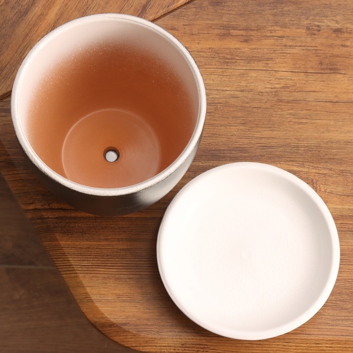 Горшок цветочный Горшок цветочный "Фоджа" черные линии 1,4 л