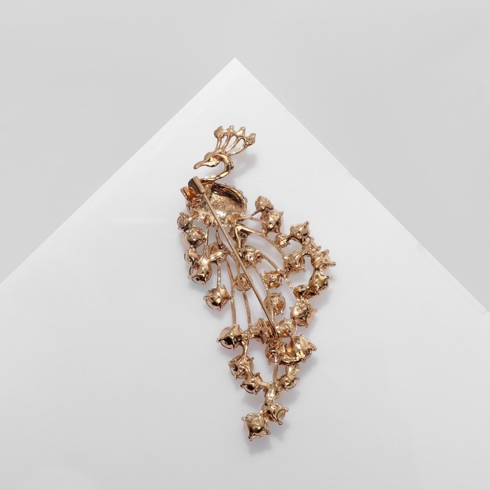 Брошь «Павлин» королевский, цветная в золоте Брошь «Павлин» королевский, цветная в золоте