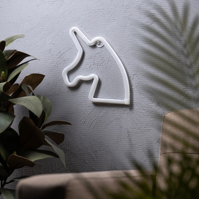 Неоновая вывеска «Единорог» 22 x 19 см, батарейки AAx3 (нет в комплекте) + USB, свечение розовое Неоновая вывеска «Единорог» 22 x 19 см, батарейки AAx3 (нет в комплекте) + USB, свечение розовое