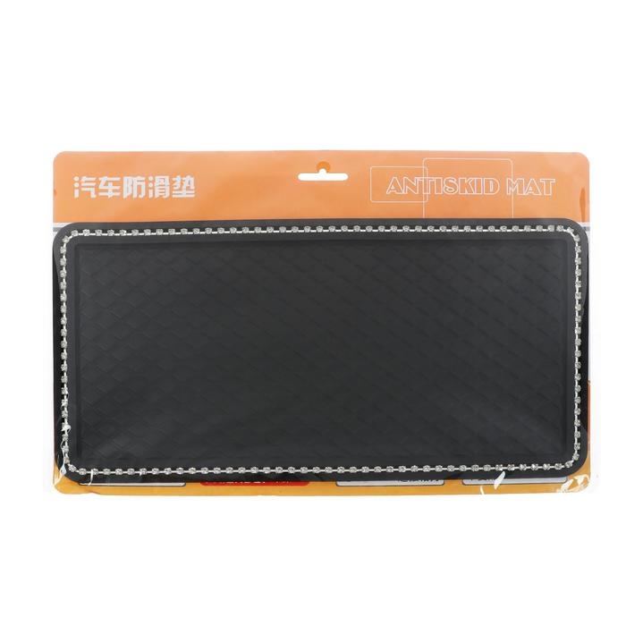 Коврик противоскользящий, стразы, 30×14 см, черный Коврик противоскользящий, стразы, 30×14 см, черный