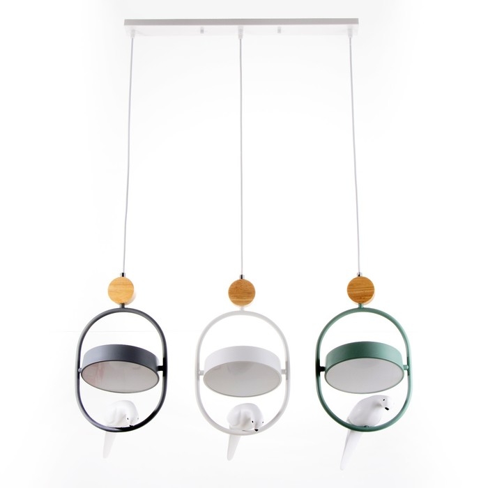 Светильник BayerLux Светильник BayerLux "Пиатти голубь" 3LED 72Вт 3000-6000К зеленый белый серый 22х22х43-85 см 766591